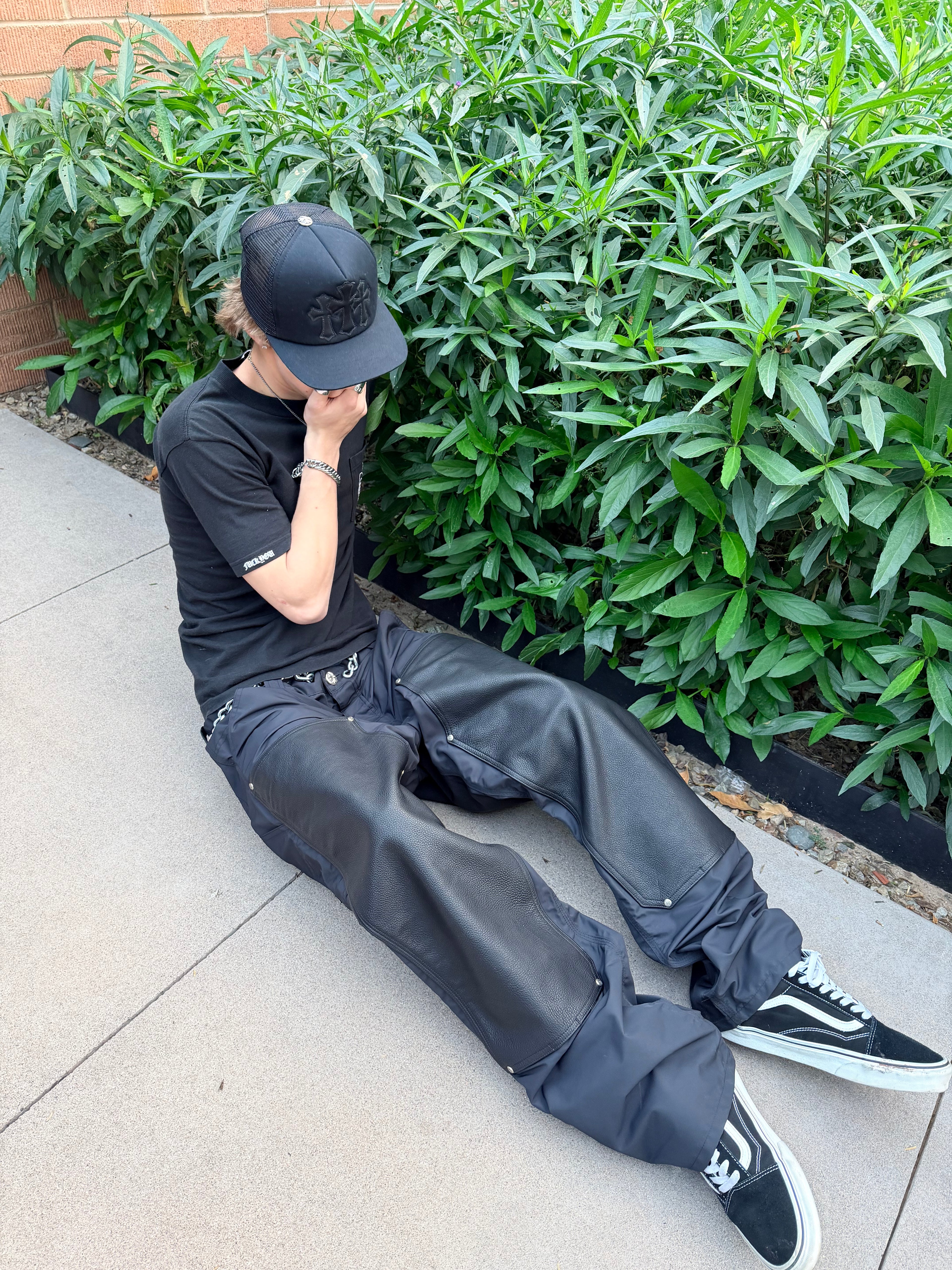 Chrome Hearts Nylon Calf Leather Double Knees