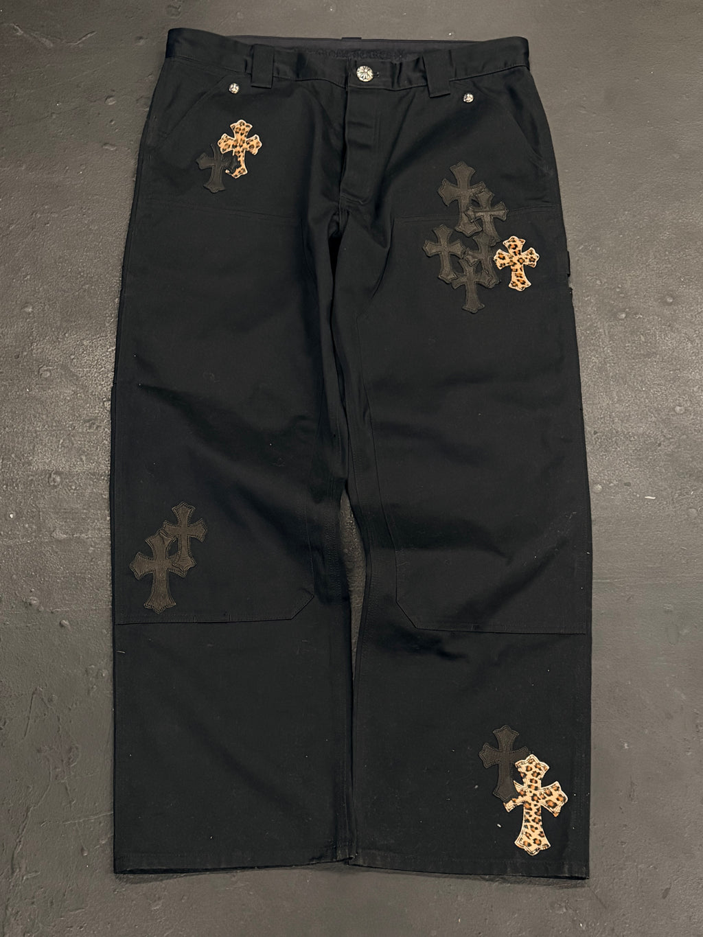 Chrome Hearts Cross Patch Double Knees