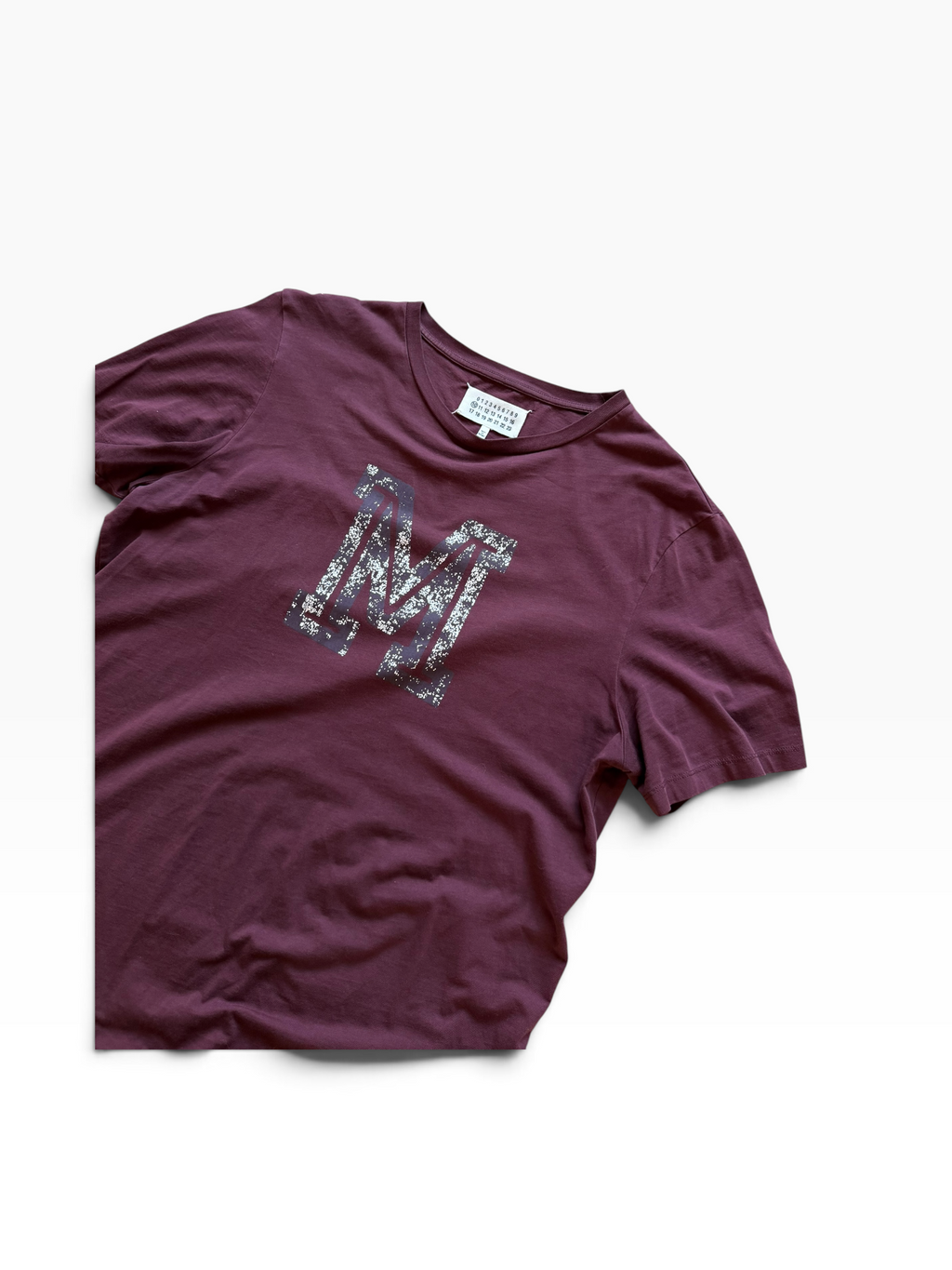 Maison Margiela Maroon M - Logo Tee