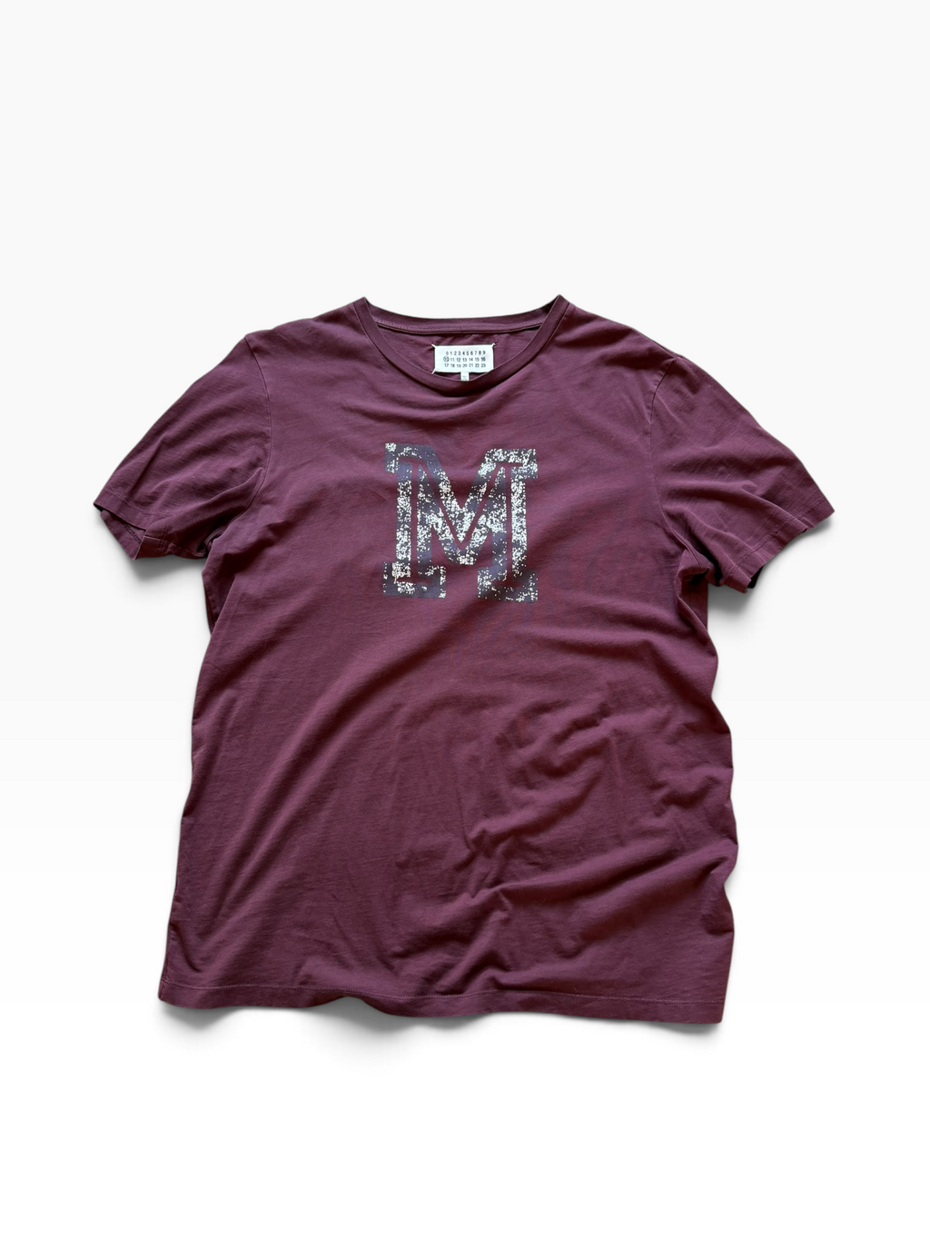 Maison Margiela Maroon M - Logo Tee