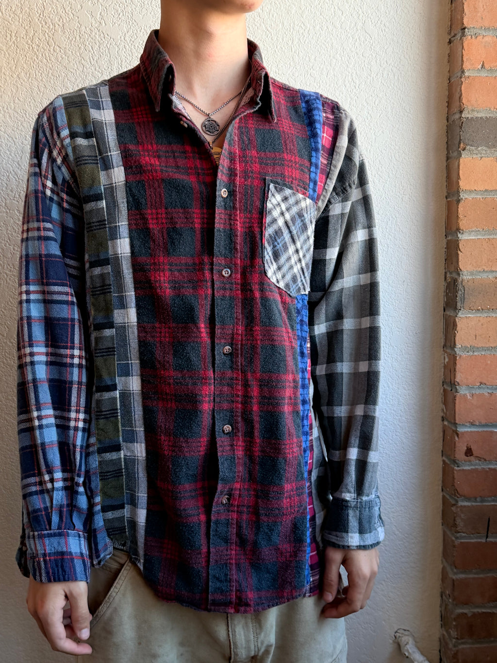 Needles button up