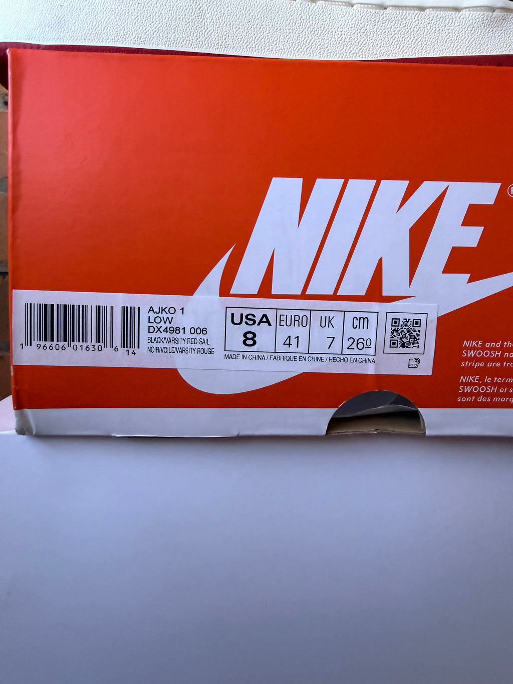 AJKO 1 Low Varsity Red