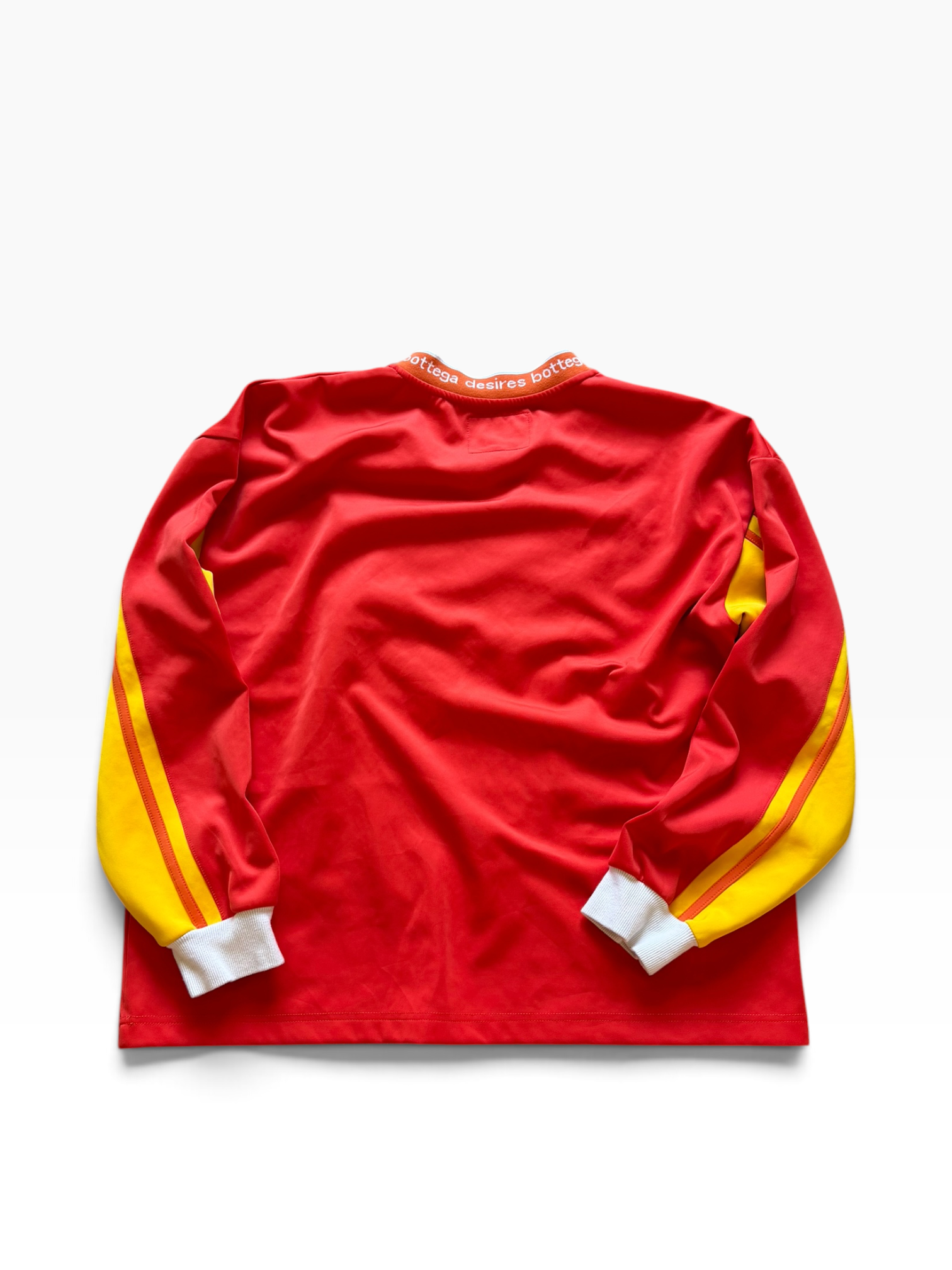 Bottega Desires Red Logo Long-Sleeve Hockey Jersey
