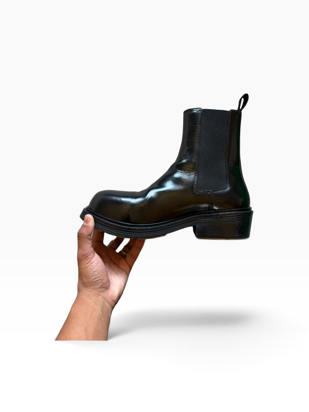 Bottega Veneta Black Chelsea Boot