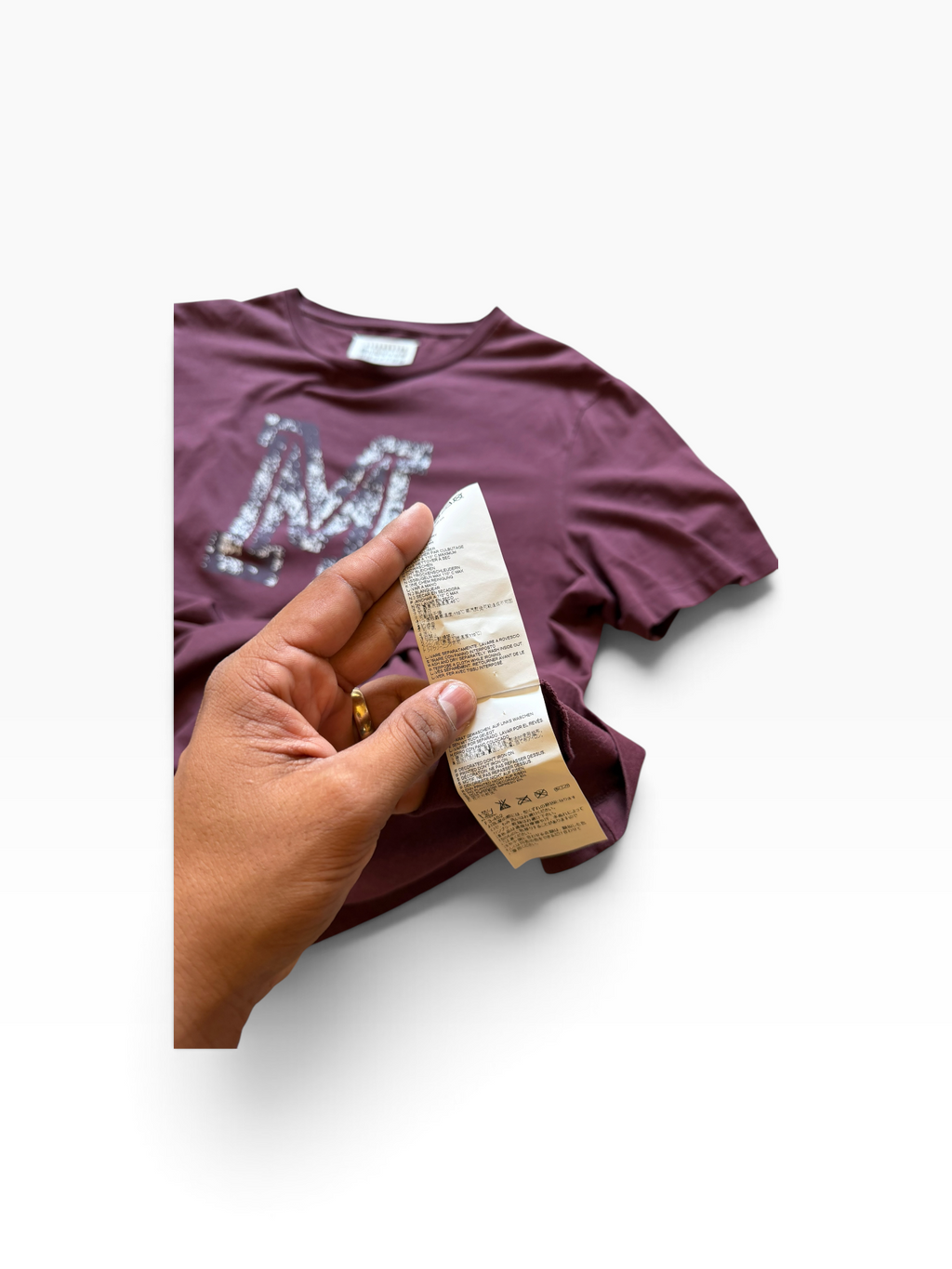 Maison Margiela Maroon M - Logo Tee