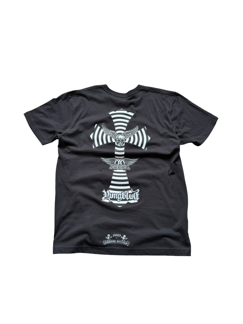 Chrome Hearts x Foti x YungBlud x Aerosmith Cross Tee