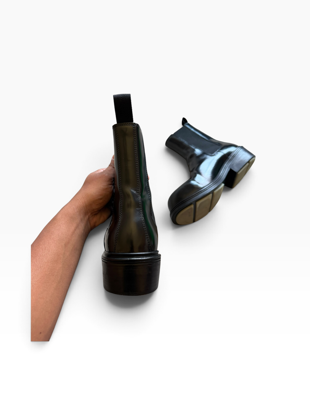 Bottega Veneta Black Chelsea Boot
