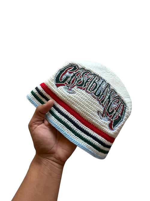 Casablanca White Beach Hat Bucket Cap