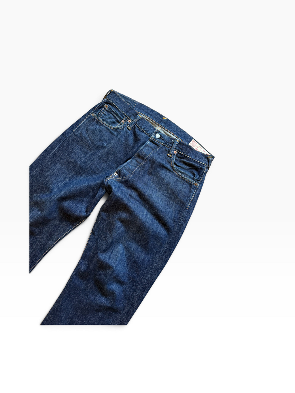 Evisu Indigo Wash Brown Logo Denim Jeans