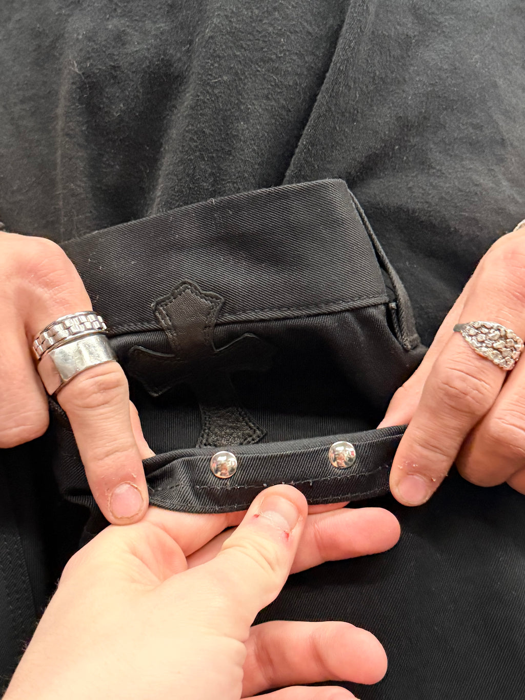 Chrome Hearts Cross Patch Double Knees