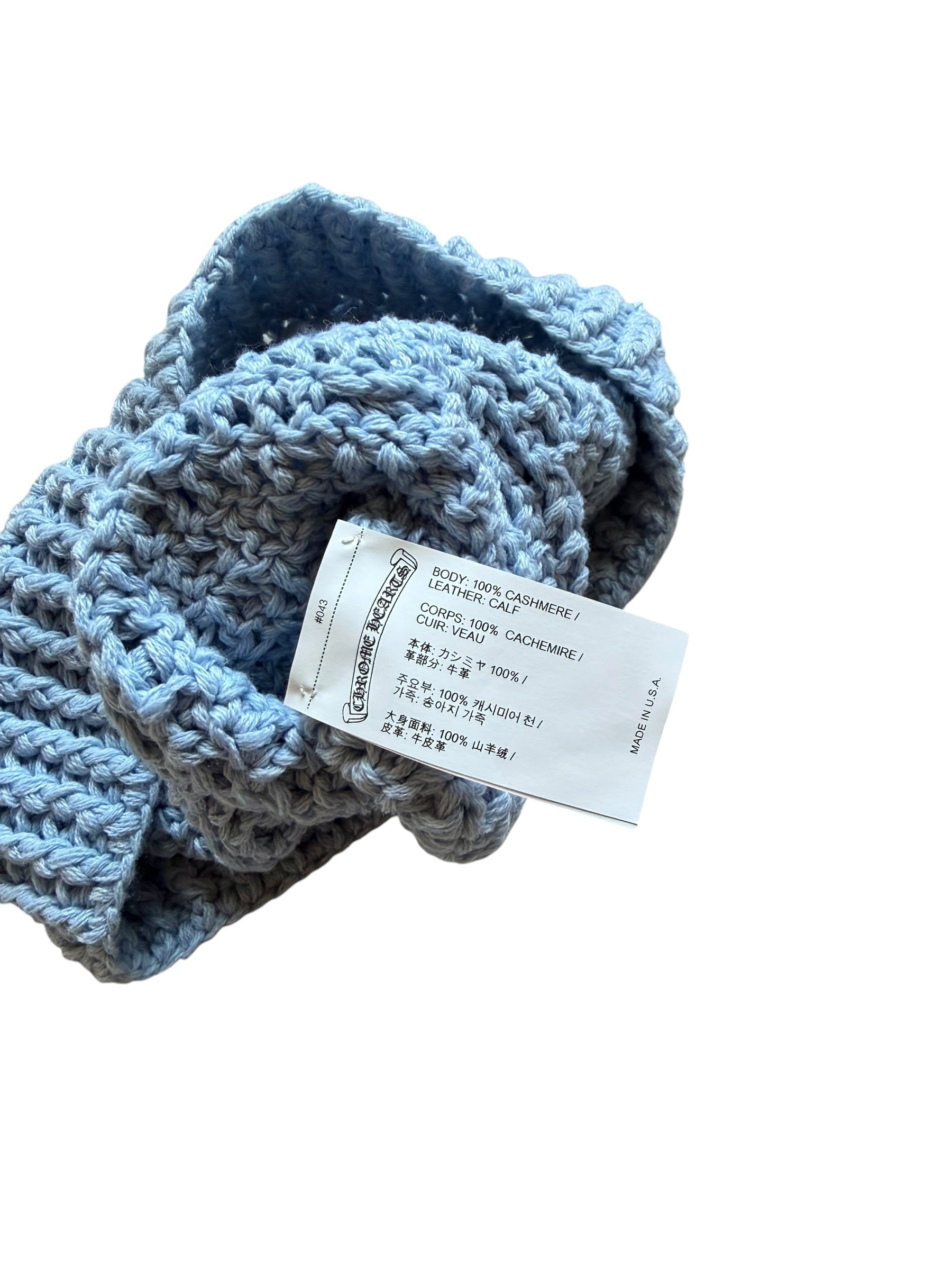 Chrome Heart Blue Star Patch Cashmere Beanie