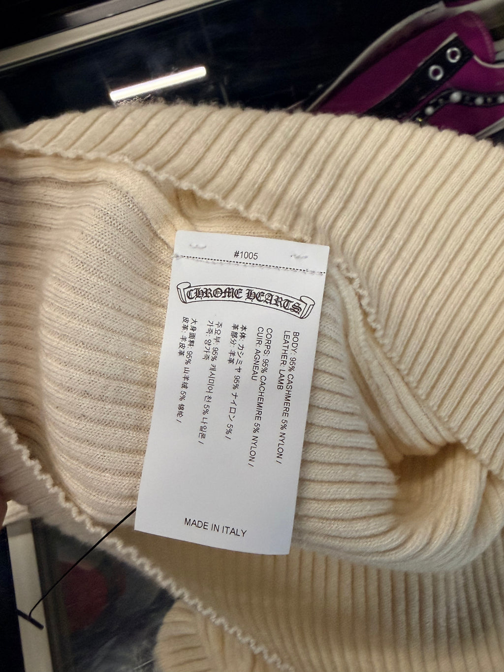 Chrome Hearts Cashmere Turtleneck LongSleeve