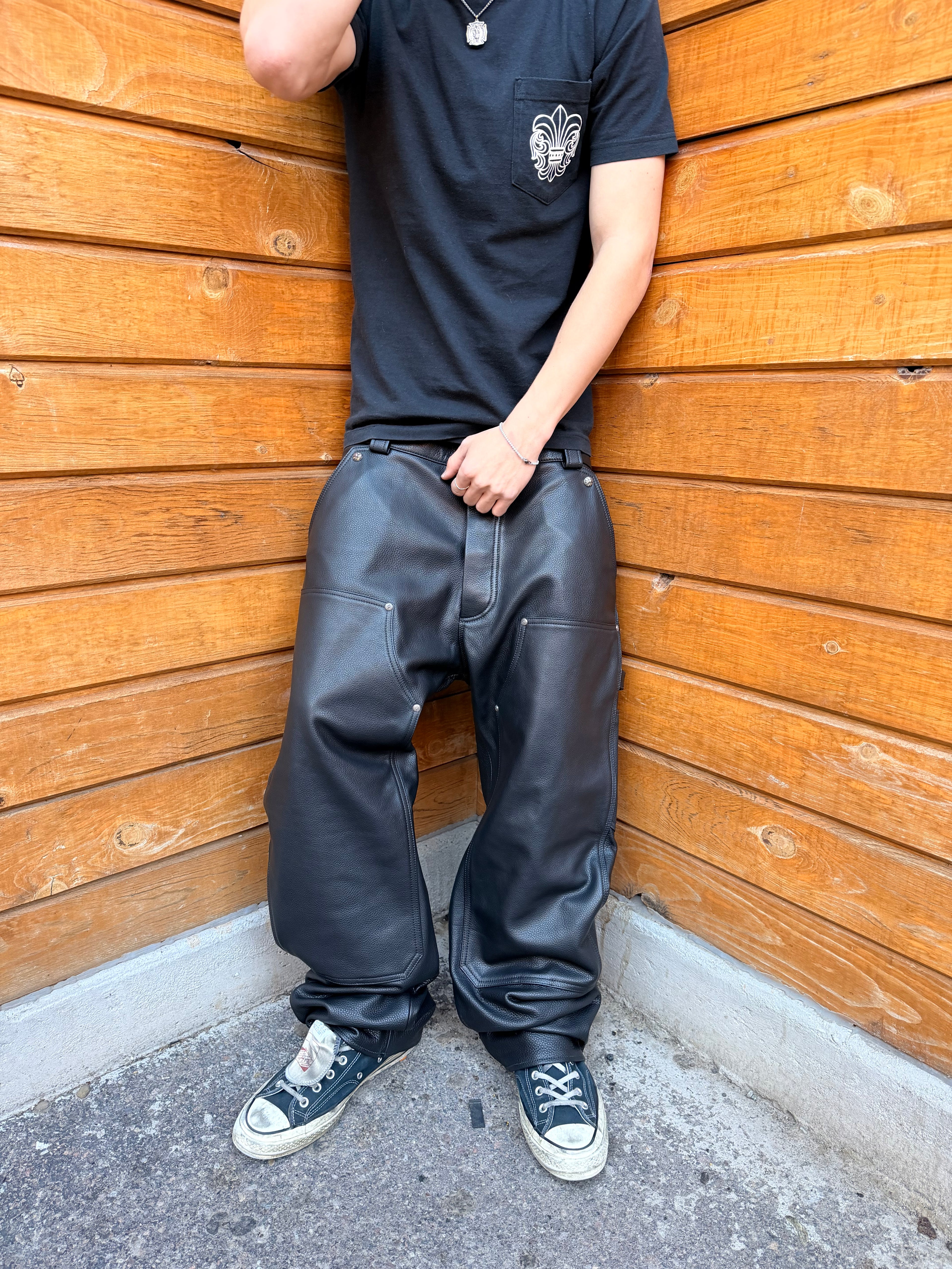 Chrome Hearts Calf Leather Double Knees