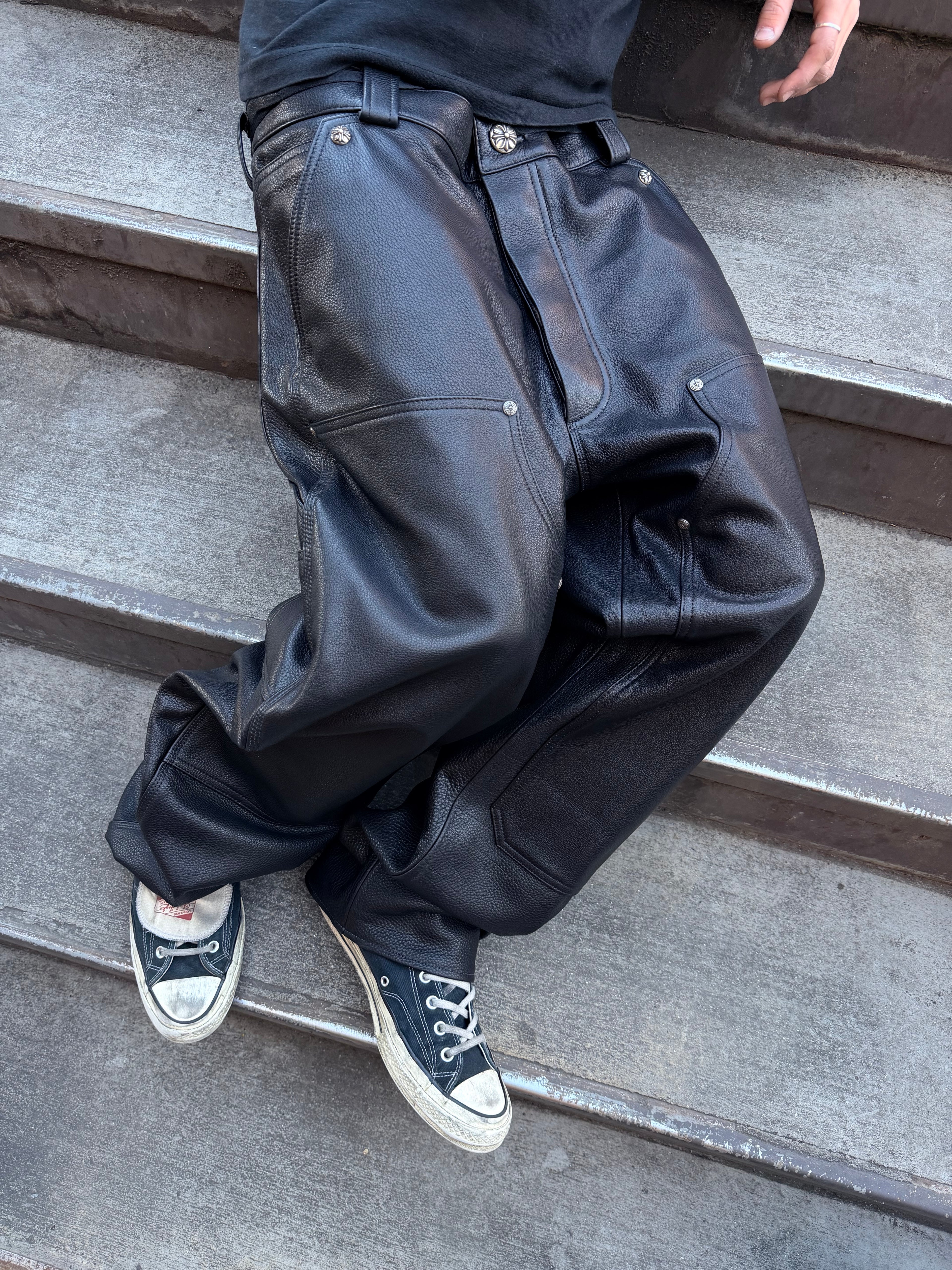 Chrome Hearts Calf Leather Double Knees