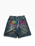 Vale Embroidered Pearlized Baggy Jorts