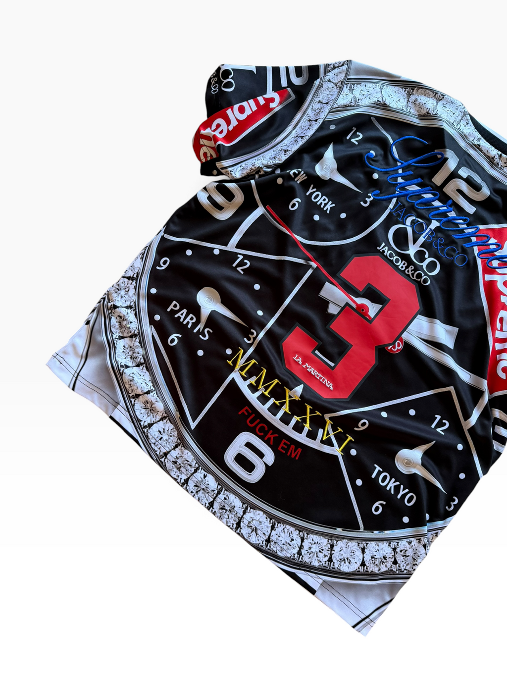 Supreme x Jacob and Co. Watch - Logo Tee