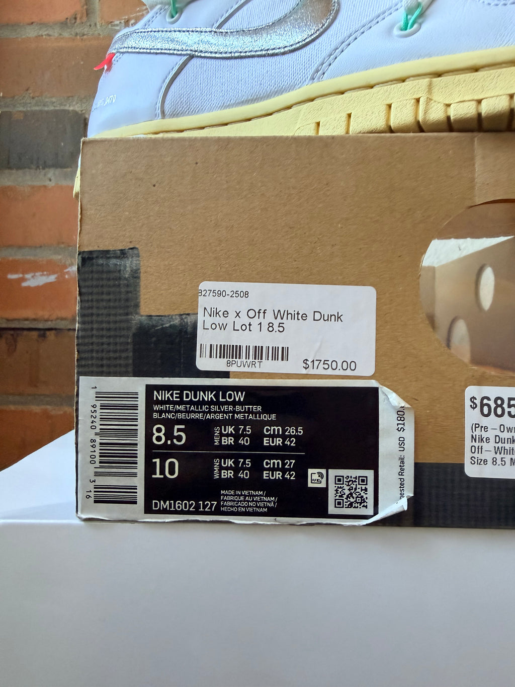 Nike Dunk Off White Lot 01