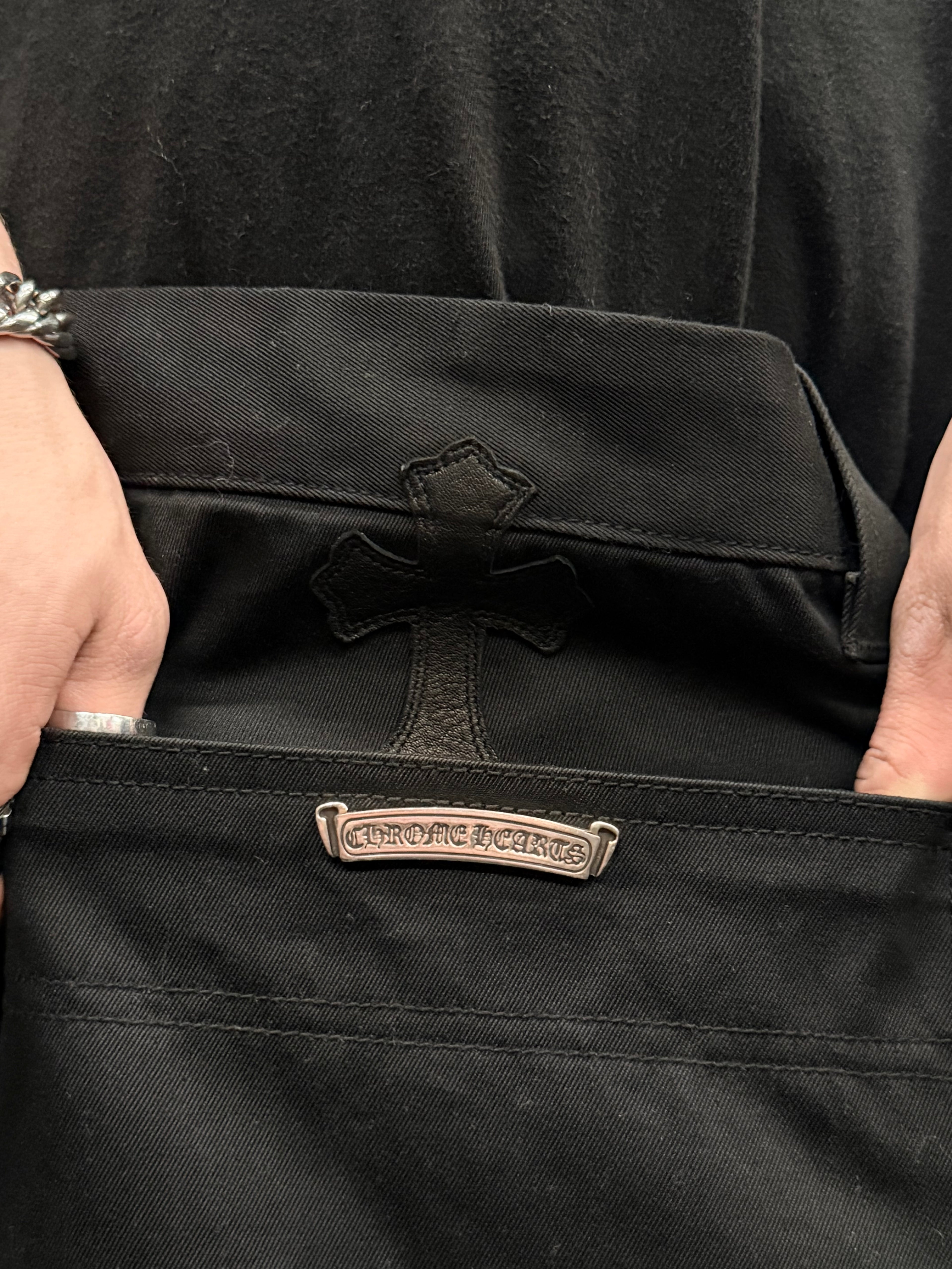 Chrome Hearts Cross Patch Double Knees