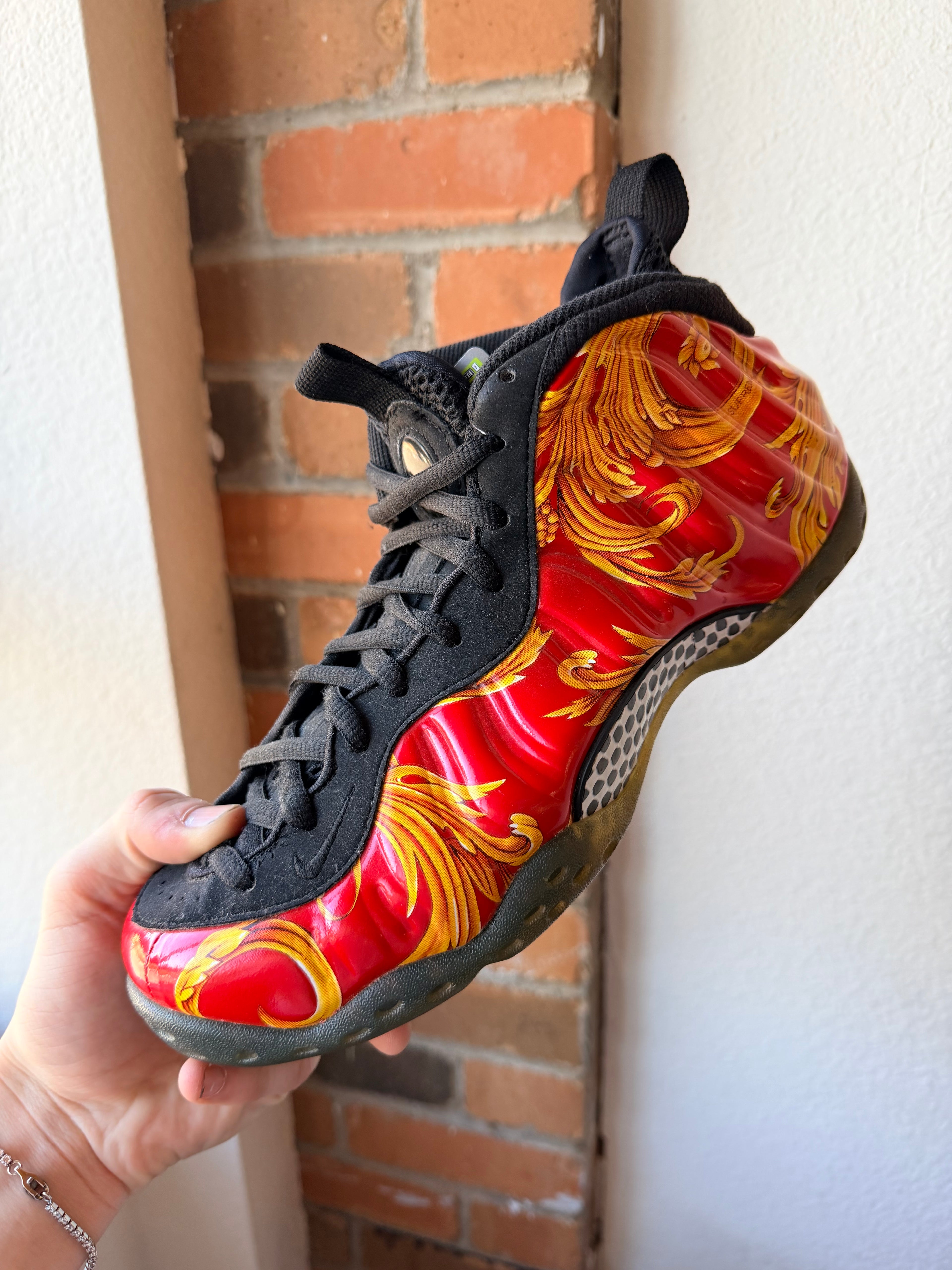 Red Nike Supreme Foamposite