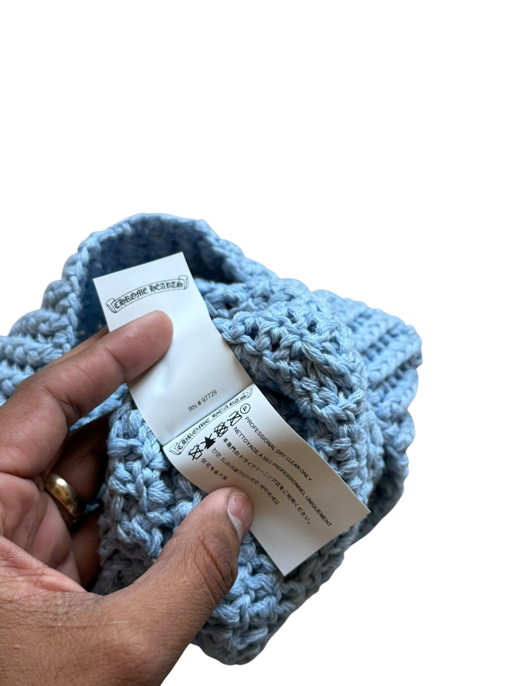 Chrome Heart Blue Star Patch Cashmere Beanie